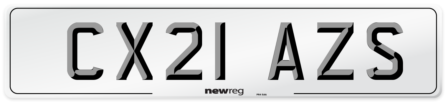 CX21 AZS Number Plate from New Reg